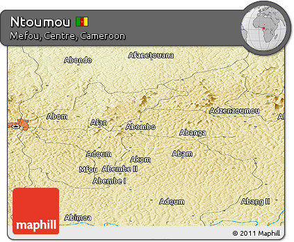 Physical Panoramic Map of Ntoumou