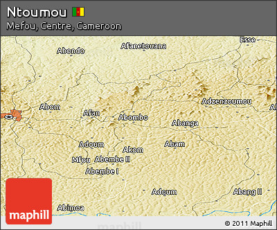 Physical Panoramic Map of Ntoumou