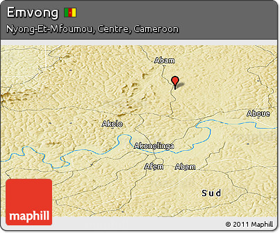 Physical Panoramic Map of Emvong