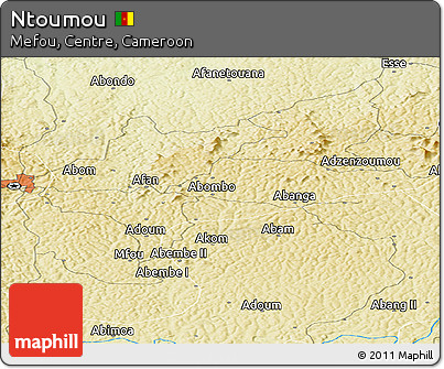 Physical Panoramic Map of Ntoumou