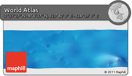 Physical Panoramic Map of the Area around 3° 51' 2" N, 124° 10' 30" E