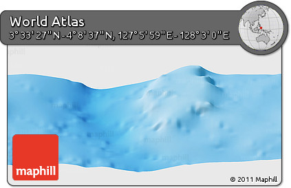 Physical Panoramic Map of the Area around 3° 51' 2" N, 127° 34' 30" E