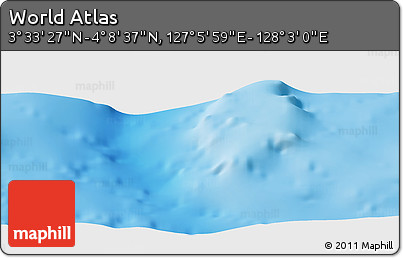 Physical Panoramic Map of the Area around 3° 51' 2" N, 127° 34' 30" E