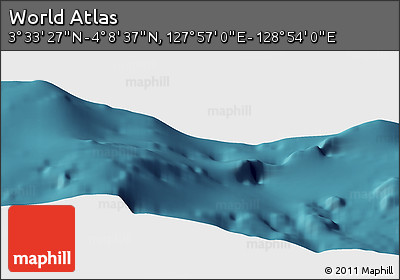 Satellite Panoramic Map of the Area around 3° 51' 2" N, 128° 25' 30" E