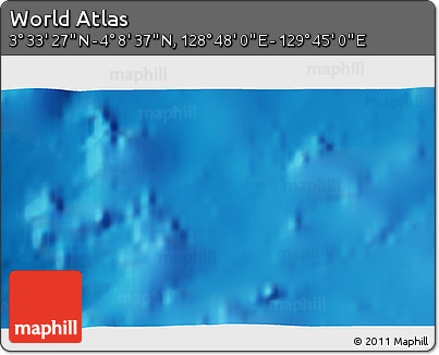 Physical 3D Map of the Area around 3° 51' 2" N, 129° 16' 30" E