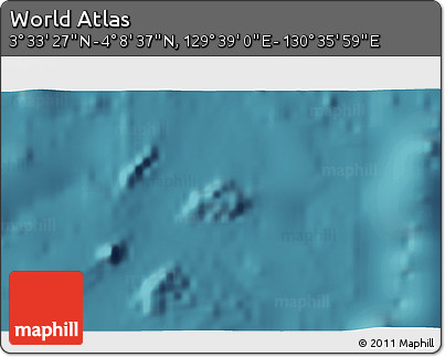 Satellite 3D Map of the Area around 3° 51' 2" N, 130° 7' 30" E