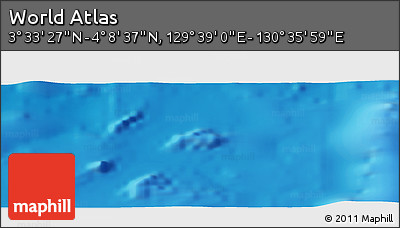 Physical Panoramic Map of the Area around 3° 51' 2" N, 130° 7' 30" E