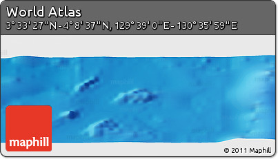 Physical Panoramic Map of the Area around 3° 51' 2" N, 130° 7' 30" E