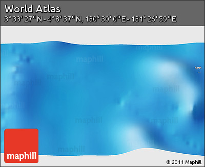 Physical 3D Map of the Area around 3° 51' 2" N, 130° 58' 29" E