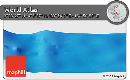 Physical Panoramic Map of the Area around 3° 51' 2" N, 134° 22' 30" E