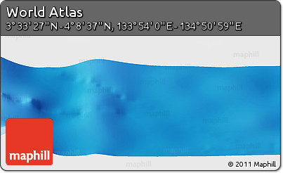 Physical Panoramic Map of the Area around 3° 51' 2" N, 134° 22' 30" E