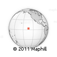 Outline Map of the Area around 3° 51' 2" N, 134° 13' 29" W, rectangular outline