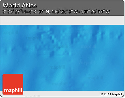 Physical 3D Map of the Area around 3° 51' 2" N, 135° 55' 30" W
