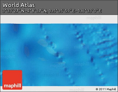Physical 3D Map of the Area around 3° 51' 2" N, 136° 4' 29" E