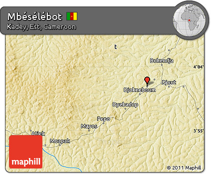 Physical Map of Mbésélébot