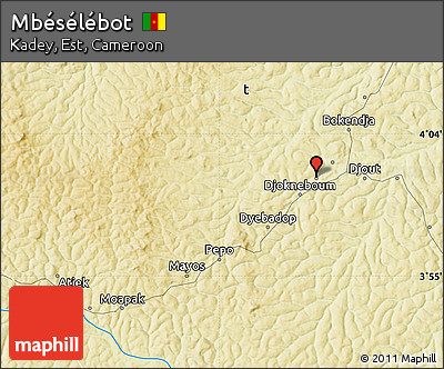 Physical Map of Mbésélébot