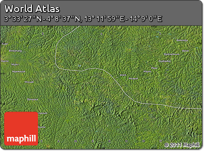 Satellite Map of the Area around 3° 51' 2" N, 13° 40' 30" E