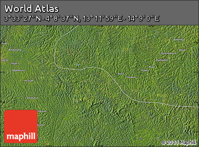 Satellite Map of the Area around 3° 51' 2" N, 13° 40' 30" E