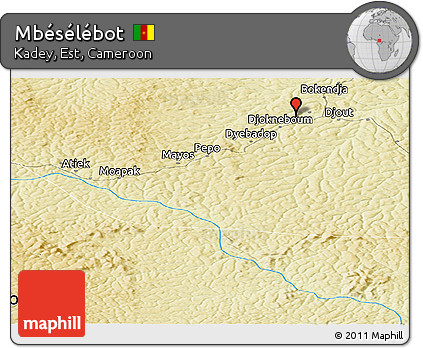 Physical Panoramic Map of Mbésélébot