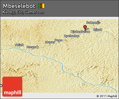Physical Panoramic Map of Mbésélébot