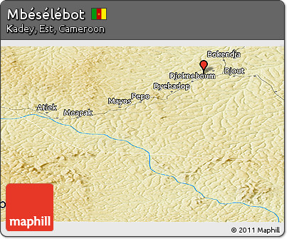 Physical Panoramic Map of Mbésélébot