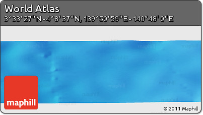 Physical Panoramic Map of the Area around 3° 51' 2" N, 140° 19' 29" E