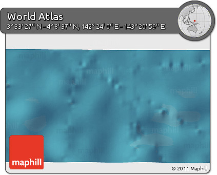 Satellite 3D Map of the Area around 3° 51' 2" N, 142° 52' 30" E