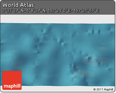 Satellite 3D Map of the Area around 3° 51' 2" N, 142° 52' 30" E