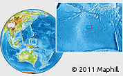 Physical Location Map of the area around 3° 51' 2" N, 143° 43' 29" E