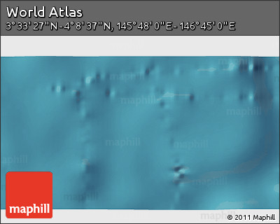 Satellite 3D Map of the Area around 3° 51' 2" N, 146° 16' 30" E