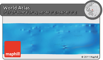 Physical Panoramic Map of the Area around 3° 51' 2" N, 146° 16' 30" E