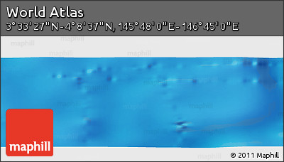 Physical Panoramic Map of the Area around 3° 51' 2" N, 146° 16' 30" E