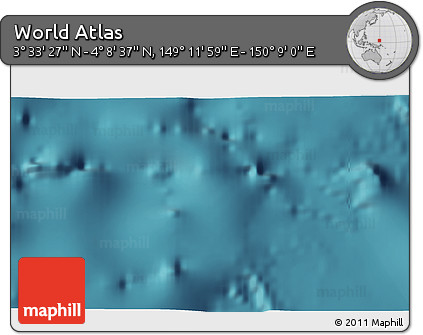Satellite 3D Map of the Area around 3° 51' 2" N, 149° 40' 30" E