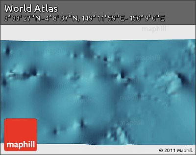 Satellite 3D Map of the Area around 3° 51' 2" N, 149° 40' 30" E