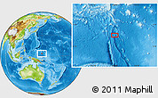 Physical Location Map of the area around 3° 51' 2" N, 149° 40' 30" E