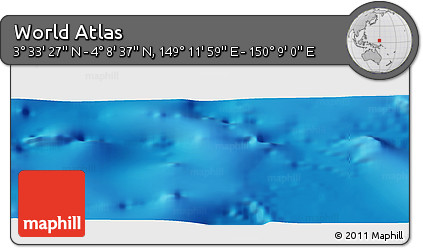 Physical Panoramic Map of the Area around 3° 51' 2" N, 149° 40' 30" E