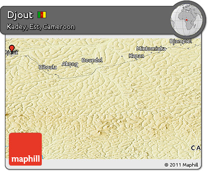 Physical Panoramic Map of Djout