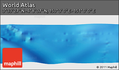 Physical Panoramic Map of the Area around 3° 51' 2" N, 150° 31' 30" E