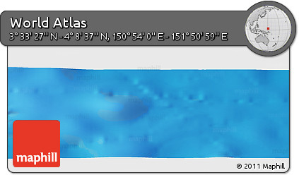 Physical Panoramic Map of the Area around 3° 51' 2" N, 151° 22' 30" E
