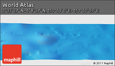 Physical Panoramic Map of the Area around 3° 51' 2" N, 151° 22' 30" E