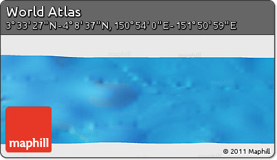 Physical Panoramic Map of the Area around 3° 51' 2" N, 151° 22' 30" E