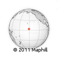 Outline Map of the Area around 3° 51' 2" N, 151° 13' 29" W, rectangular outline