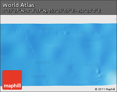 Physical 3D Map of the Area around 3° 51' 2" N, 153° 55' 30" E
