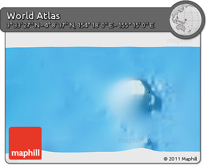 Physical 3D Map of the Area around 3° 51' 2" N, 154° 46' 30" E
