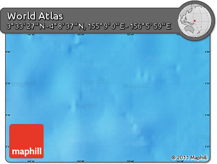 Physical Map of the Area around 3° 51' 2" N, 155° 37' 30" E