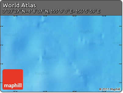 Physical Map of the Area around 3° 51' 2" N, 155° 37' 30" E