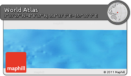 Physical Panoramic Map of the Area around 3° 51' 2" N, 159° 1' 30" E