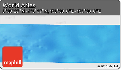 Physical Panoramic Map of the Area around 3° 51' 2" N, 159° 1' 30" E