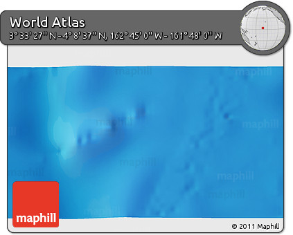 Physical 3D Map of the Area around 3° 51' 2" N, 162° 16' 30" W