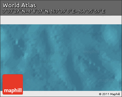 Satellite 3D Map of the Area around 3° 51' 2" N, 164° 7' 30" E